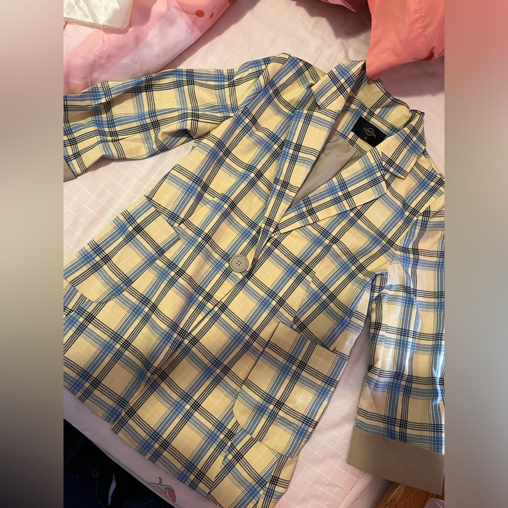 Plaid suit jacket